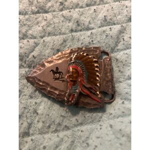 Vintage 1988 Siskiyou Buckle Co Chief Joseph Arrowhead Belt Buckle USA J80